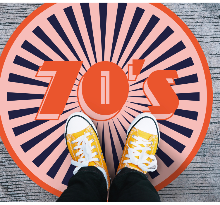 Vinylový koberec vintage retro štýl 70. Rokov - Tenstickers