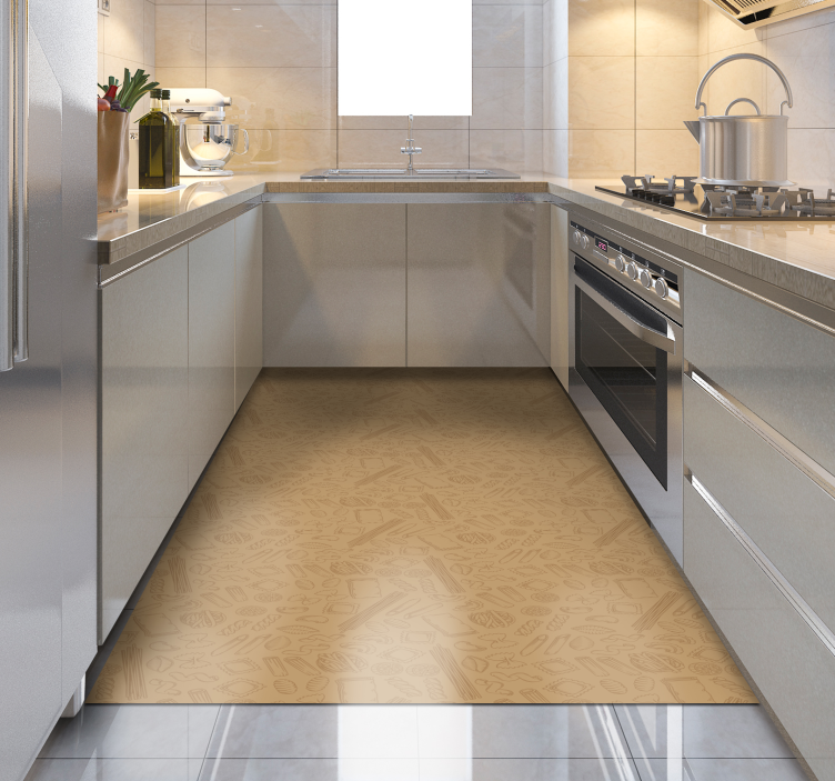 vinylový koberec do kuchyne textúrované pokrytie kuchyne - Tenstickers