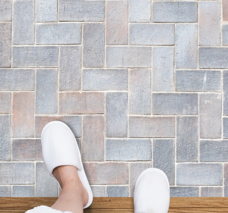 vinylový koberec do kúpelne kamenný košíkový vzor - Tenstickers