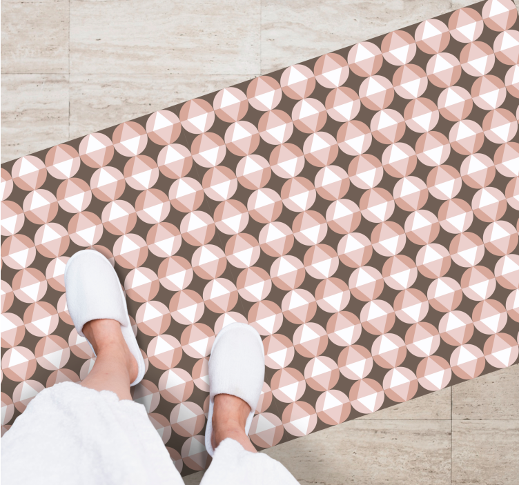 vinylový koberec do kúpelne ružový geometrický motív - Tenstickers