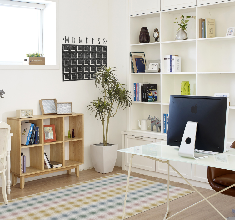 vinylový koberec do obývačky jemné pastelové línie - Tenstickers