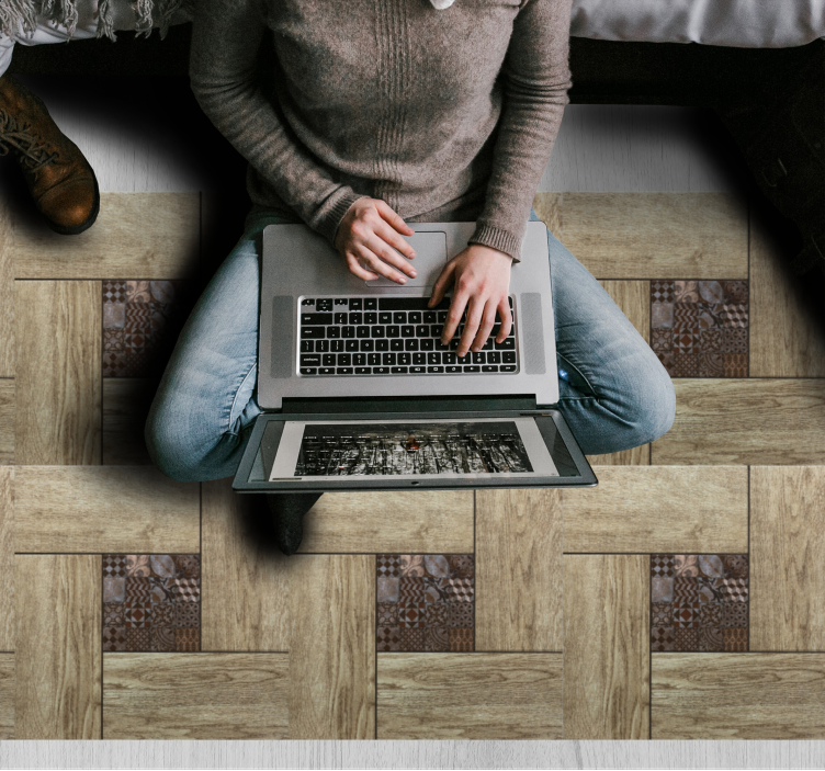 vinylový koberec drevo textúrovaný vzor - Tenstickers