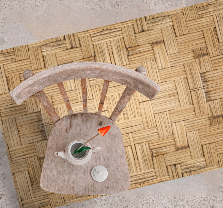 vinylový koberec do obývačky štýl tkania z bambusu - Tenstickers