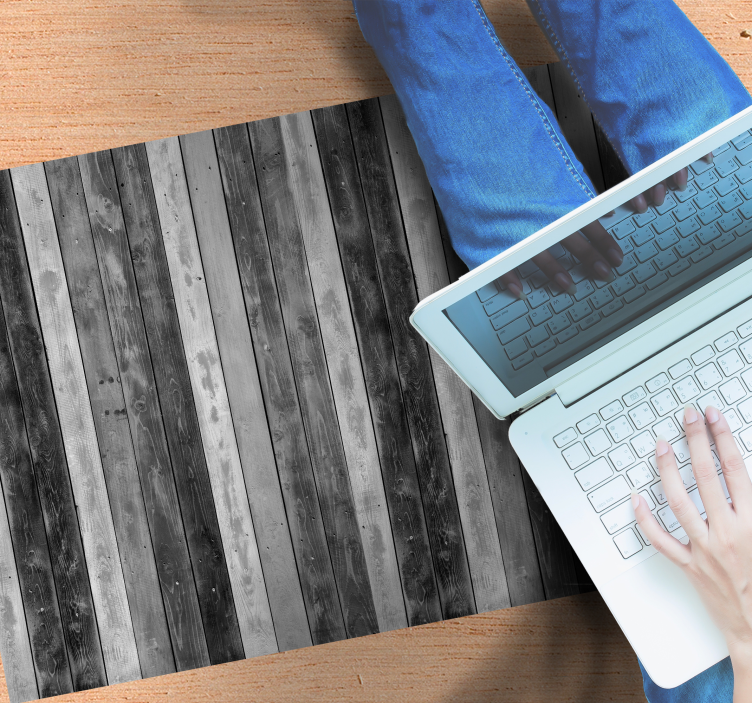 vinylový koberec drevo teplý sivý vzhľad - Tenstickers