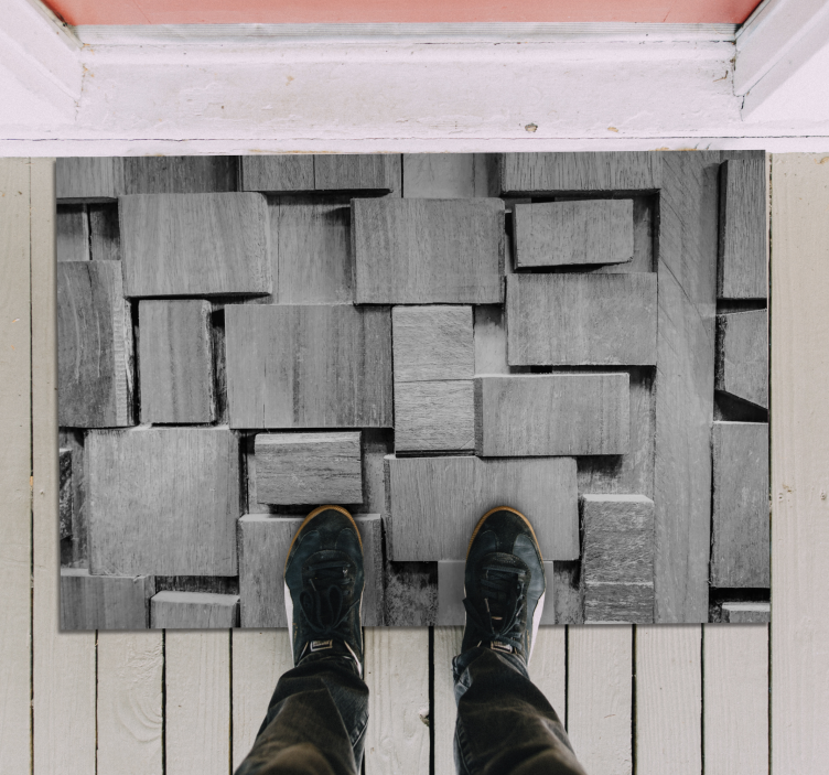 vinylový koberec drevo textúrované bloky - Tenstickers