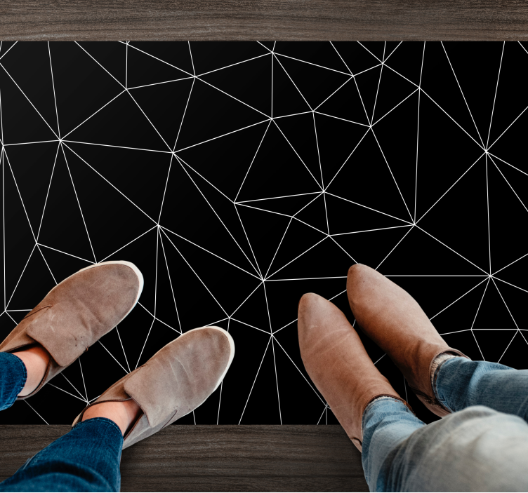 vinylový koberec s geometrickýmy tvarmi geometrické čiary - Tenstickers