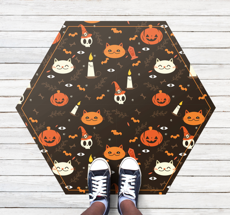 vinylový koberec halloween slávnostný halloweenský vzor - Tenstickers