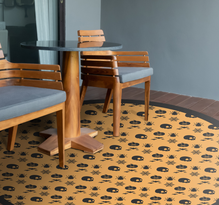 vinylový koberec halloween strašidelný kruhový vzor - Tenstickers