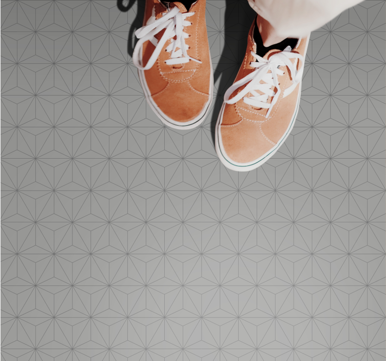 vinylový koberec kachličky geometrický sivý motív - Tenstickers