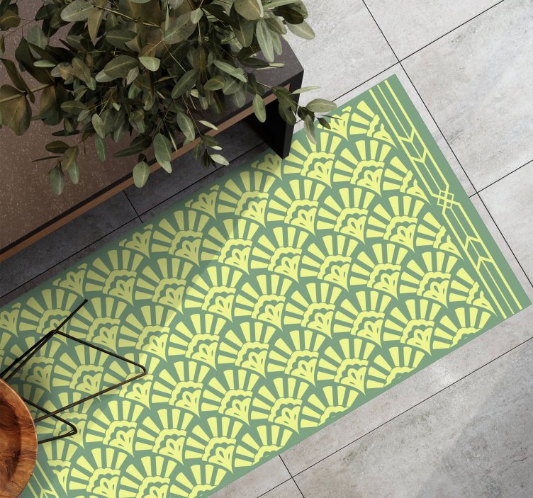 vinylový koberec kachličky kvetinový výbuch slnka - Tenstickers