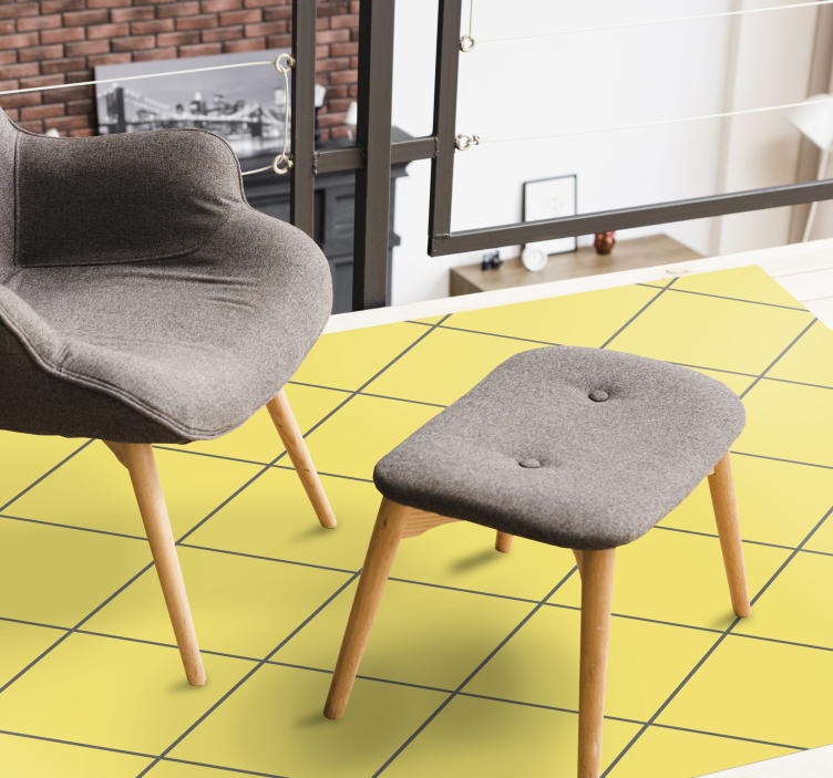 vinylový koberec do obývačky žlté diamanty - Tenstickers