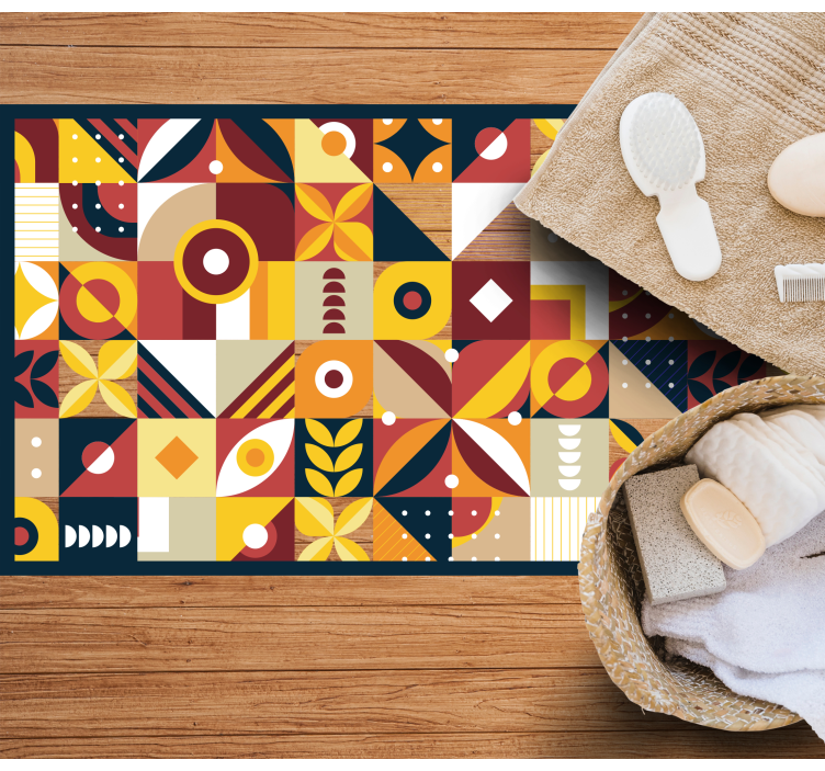 vinylový koberec kachličky živé kompozície - Tenstickers