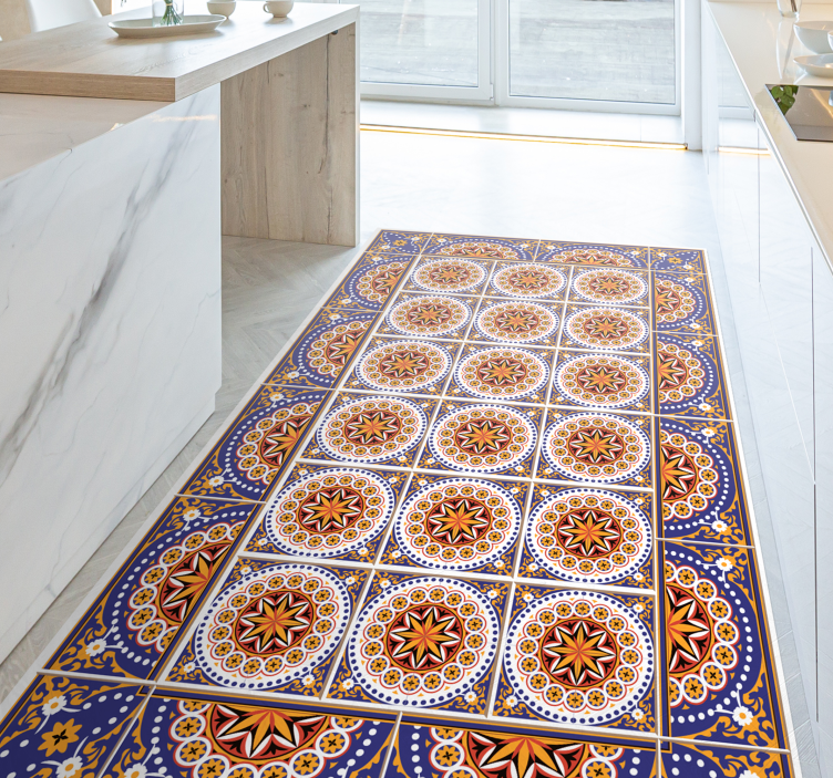 Vinylový koberec kuchynské tvary viacfarebný - Tenstickers