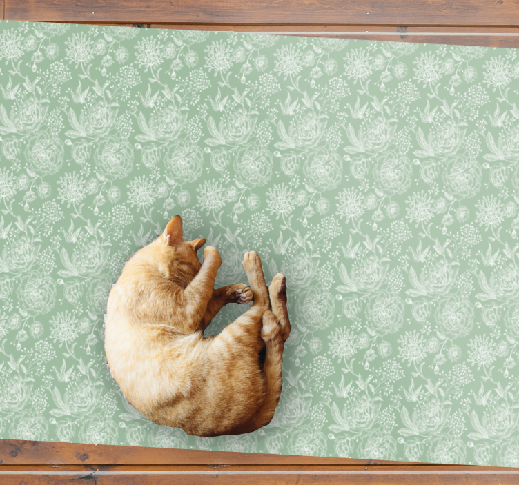 vinylový koberec s kvetmi povrch s kvetinovou eleganciou - Tenstickers