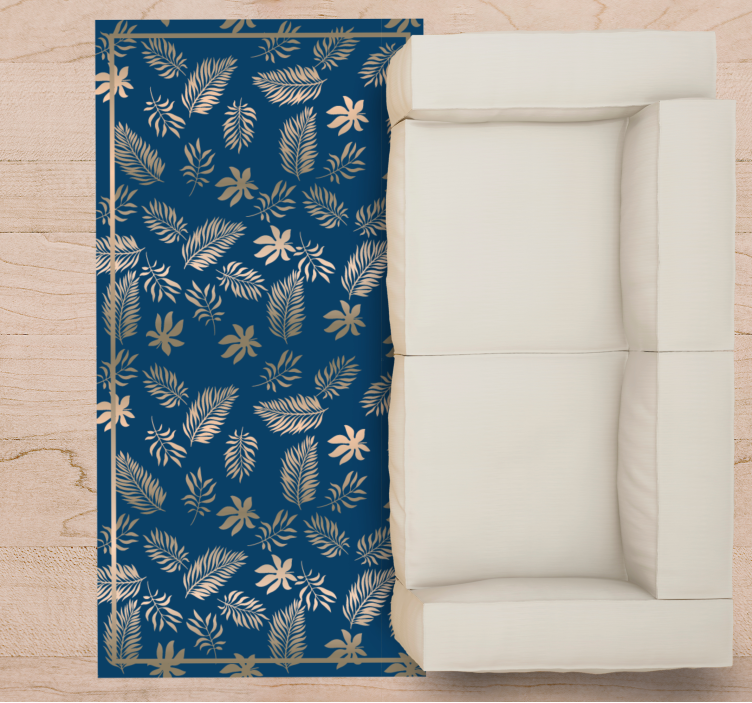 vinylový koberec s kvetmi vzor tropického listu - Tenstickers