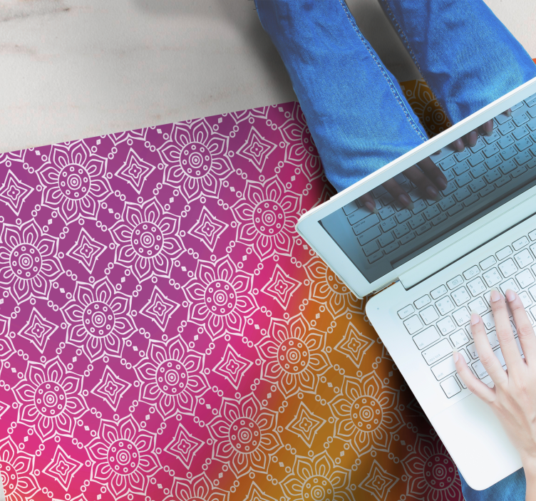 vinylový koberec mandala elegantný gradient - Tenstickers