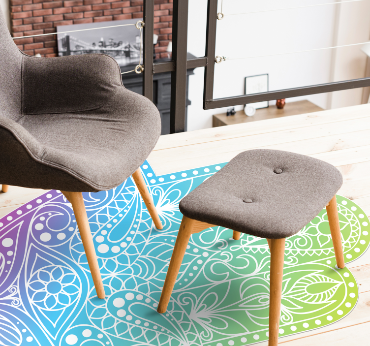 vinylový koberec mandala gradientná ruka fatimy - Tenstickers