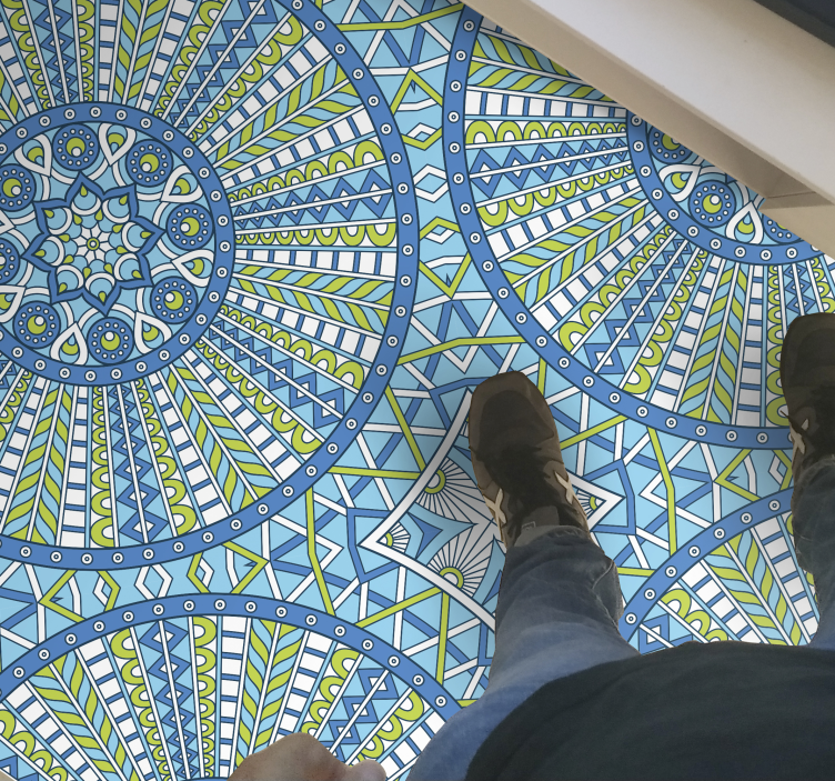 vinylový koberec mandala štýlové geometrické vzory - Tenstickers