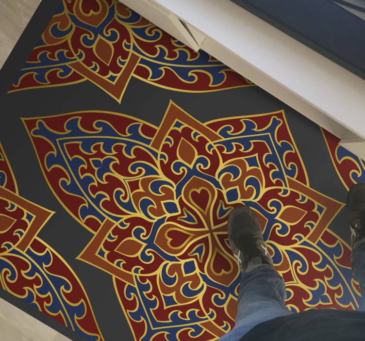 vinylový koberec mandala zdobený dizajn mandaly - Tenstickers