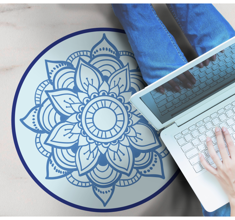 vinylový koberec mandala zložitý kvetinový motív - Tenstickers