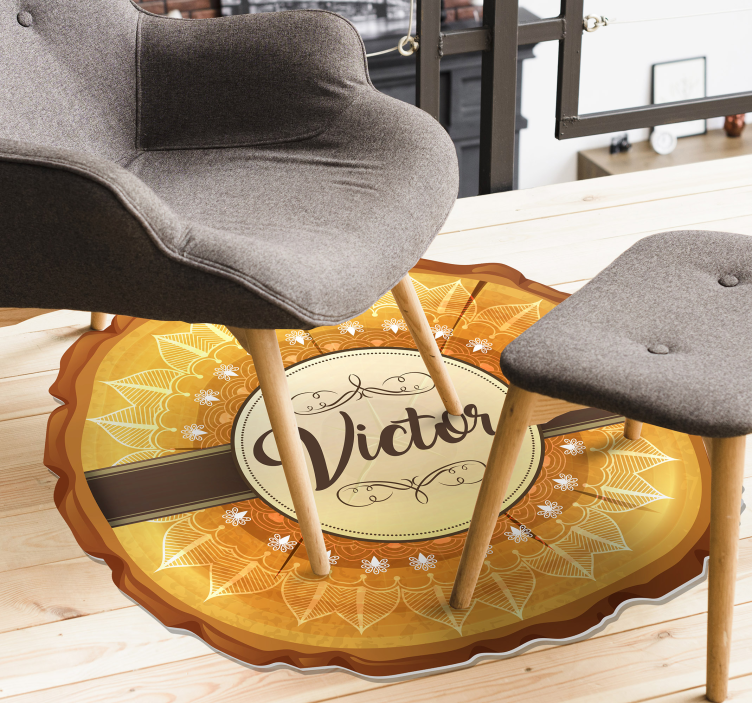 vinylový koberec s menom personalizovaný slávnostný znak - Tenstickers