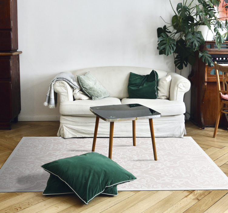 vinylový koberec do obývačky elegantný vzorovaný dizajn - Tenstickers