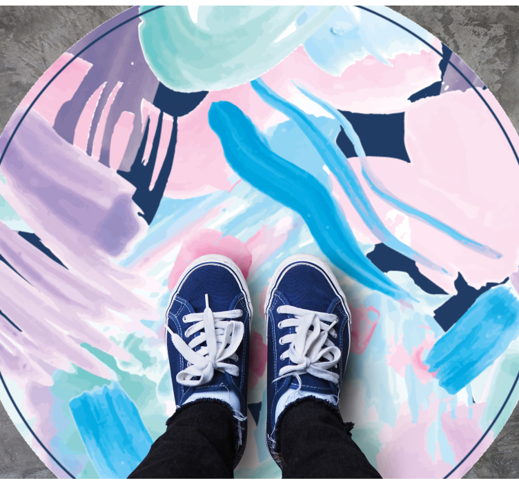 vinylový koberec minimalisticky farebné abstraktné umenie - Tenstickers