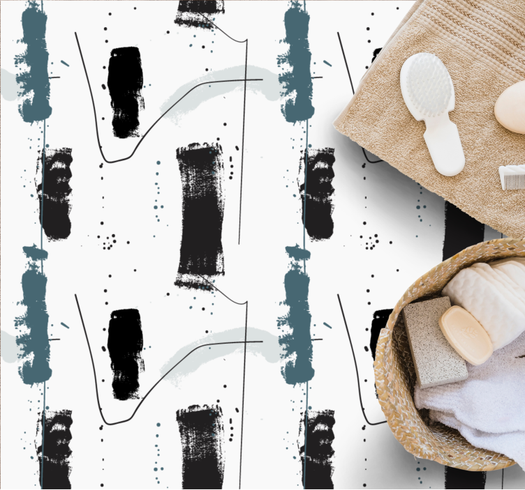 vinylový koberec minimalisticky lineárne abstraktné tvary - Tenstickers