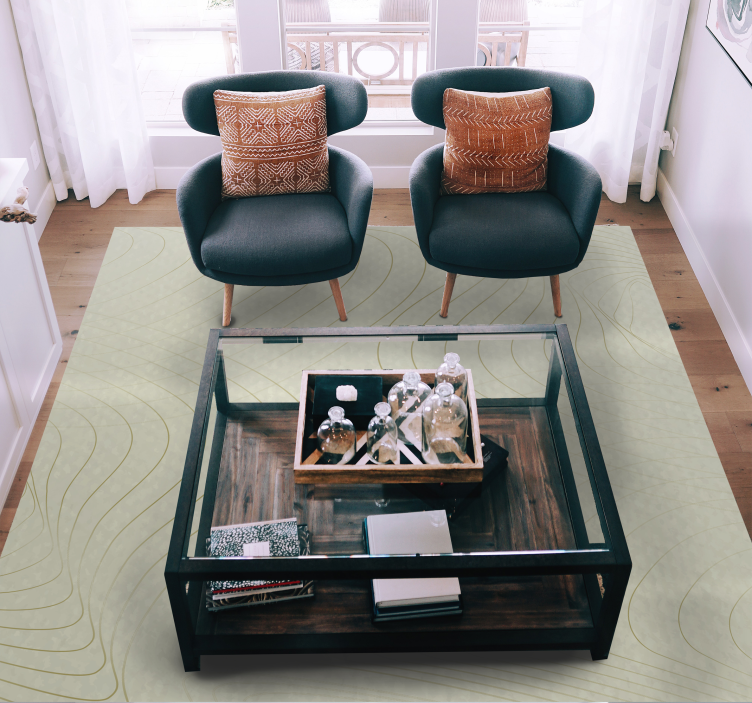 vinylový koberec minimalisticky tečúca čiarová grafika - Tenstickers