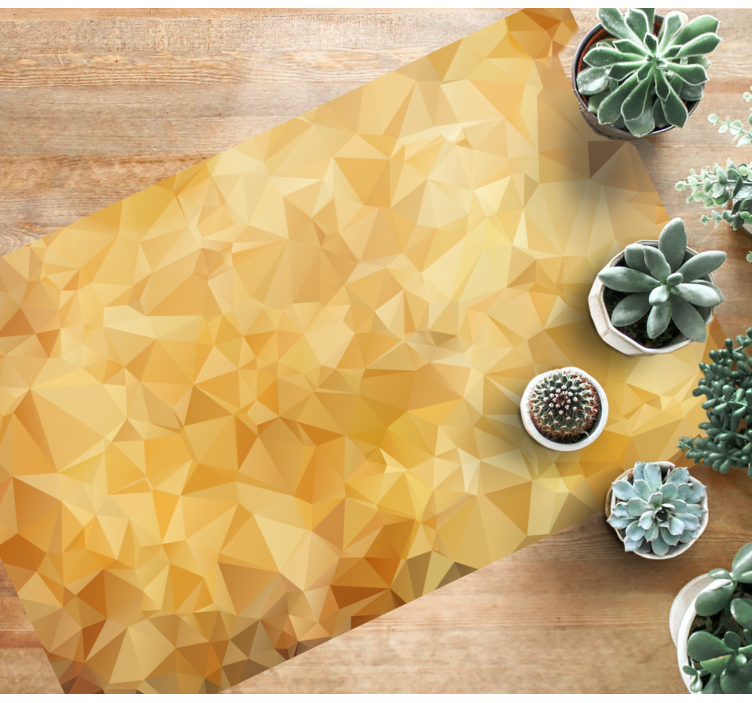 vinylový koberec s geometrickýmy tvarmi zlatý vzor - Tenstickers