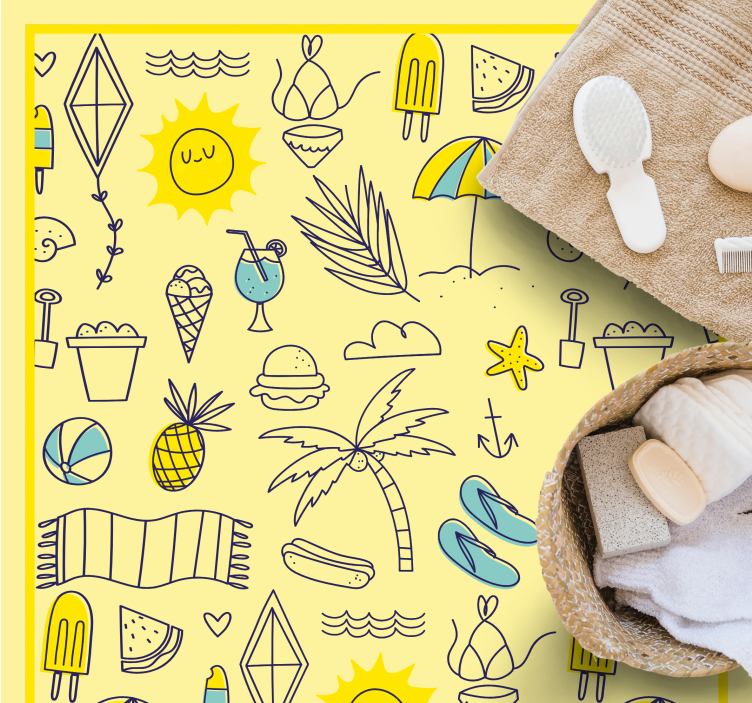 vinylový koberec na udalosti atmosféra slnečnej pláže - Tenstickers