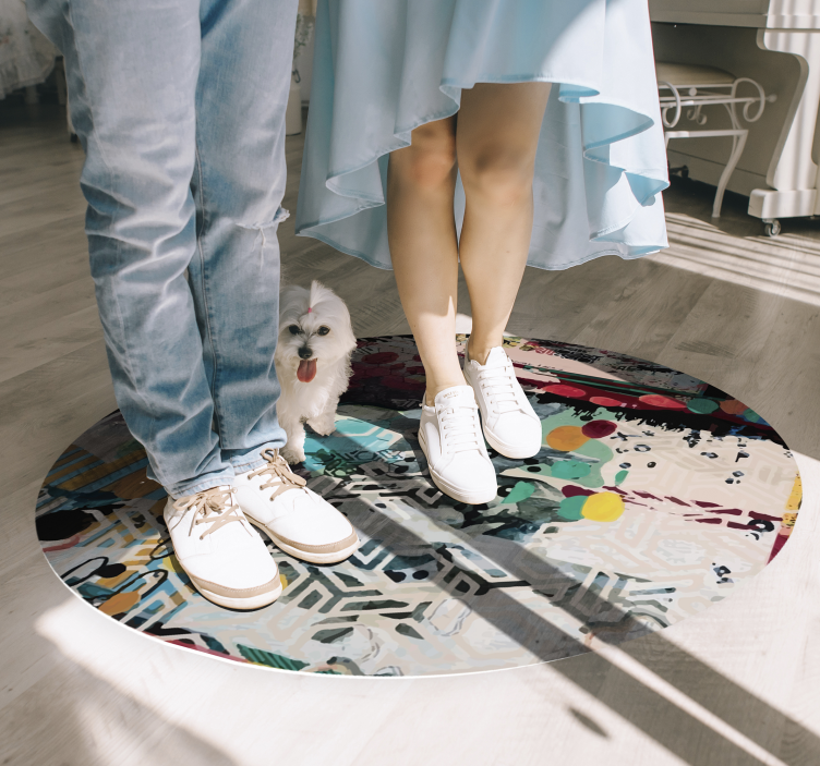 vinylový koberec do obývačky abstraktný motív splash - Tenstickers