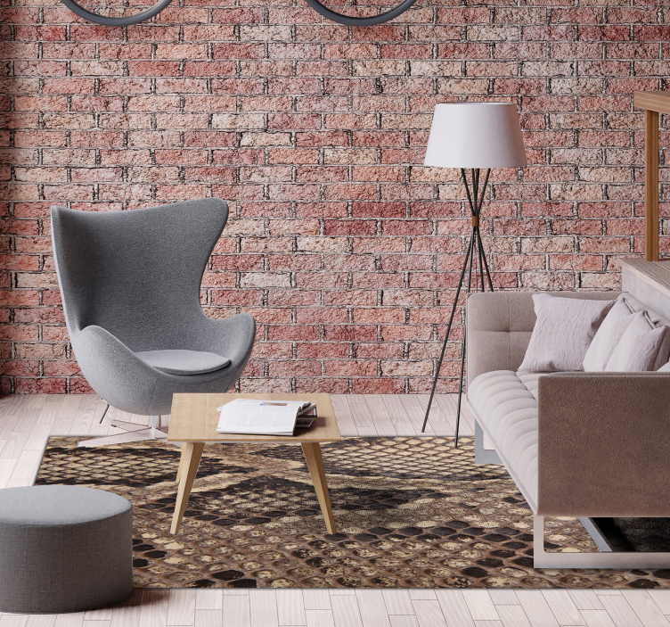 vinylový koberec do obývačky potlač hadej kože - Tenstickers