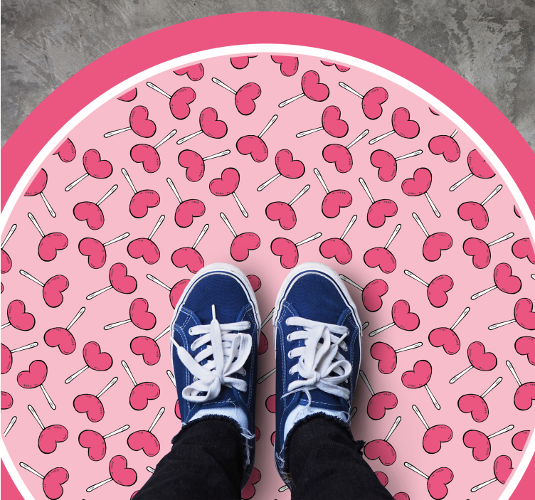 vinylové koberce pre nemluvna kruh čerešňového potešenia - Tenstickers