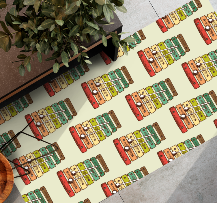 vinylový koberec pre mládež farebný xylofónový vzor - Tenstickers