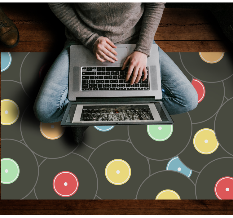 vinylový koberec pre mládež žiarivé vinylové platne - Tenstickers