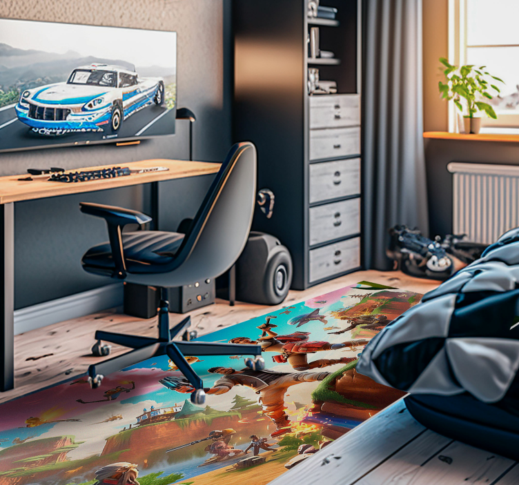 vinylový koberec do spálne postavy z videohier v akciiPostavy z v - Tenstickers