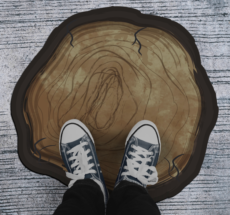 Vinylový koberec rozbitá kmeňová drevená podlaha - Tenstickers