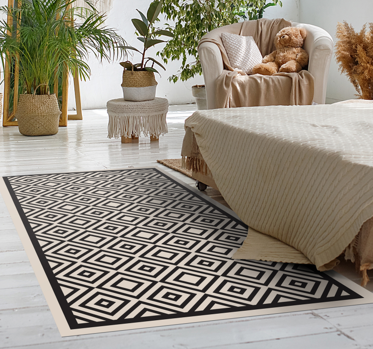 Vinylový koberec s geometrickými tvarmi diamantová hra - Tenstickers