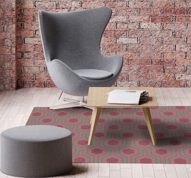 Vinylový koberec s geometrickými tvarmi včelí plást - Tenstickers