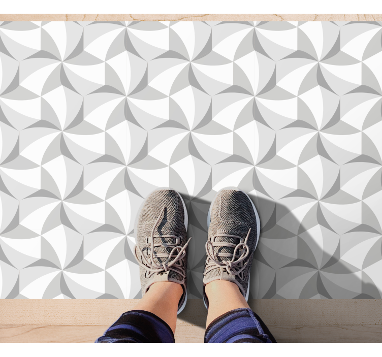 vinylový koberec geometrické tvary abstraktný vír vzor - Tenstickers