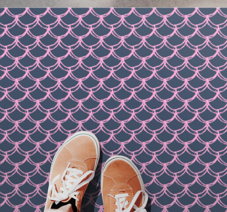 vinylový koberec s geometrickýmy tvarmi koncept vĺn - Tenstickers