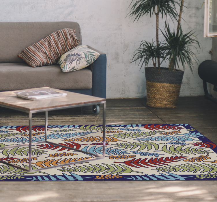 vinylový koberec s kvetmi botanické pruhy - Tenstickers