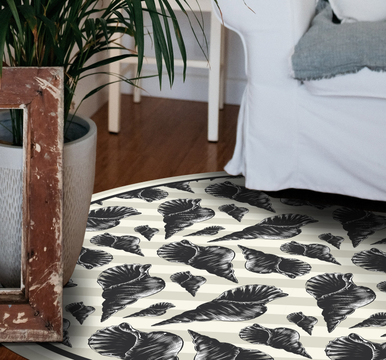 vinylový koberec s kvetmi botanický motív listov - Tenstickers