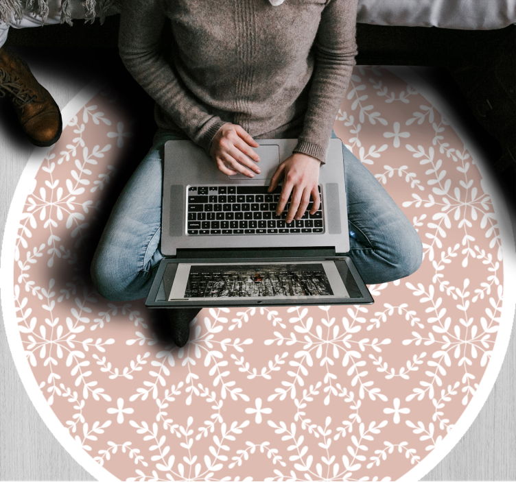 vinylový koberec s kvetmi jemná kvetinová kompozícia - Tenstickers