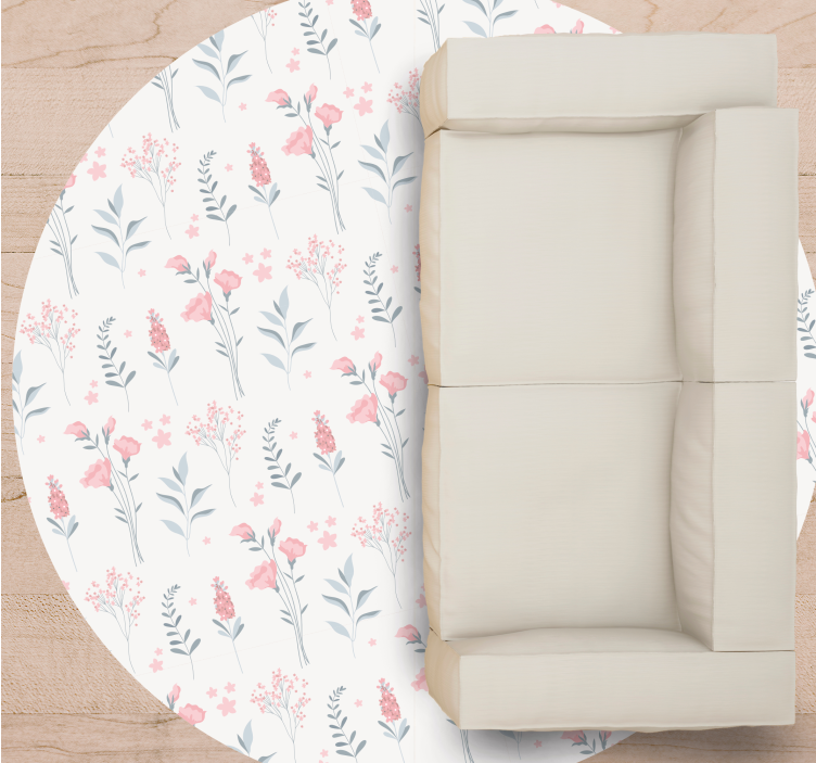 vinylový koberec s kvetmi kvetinová vzorovaná kompozícia - Tenstickers