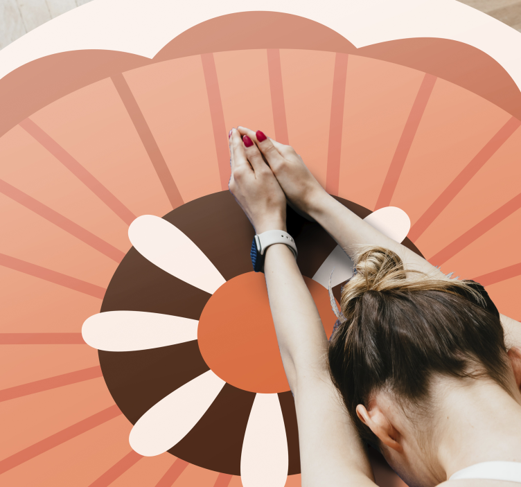 vinylový koberec s kvetmi kvetinový kruhový prvok - Tenstickers