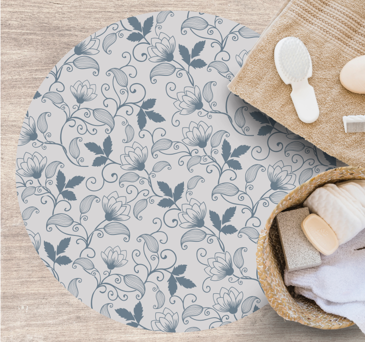 vinylový koberec do kúpelne kvetinový pokoj - Tenstickers
