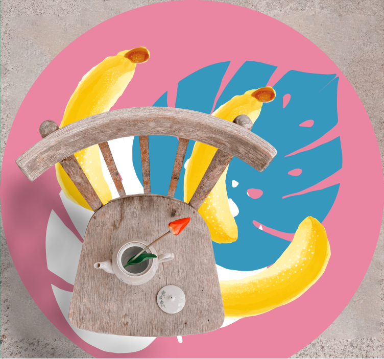 vinylový koberec do kuchyne motív tropického banánu - Tenstickers