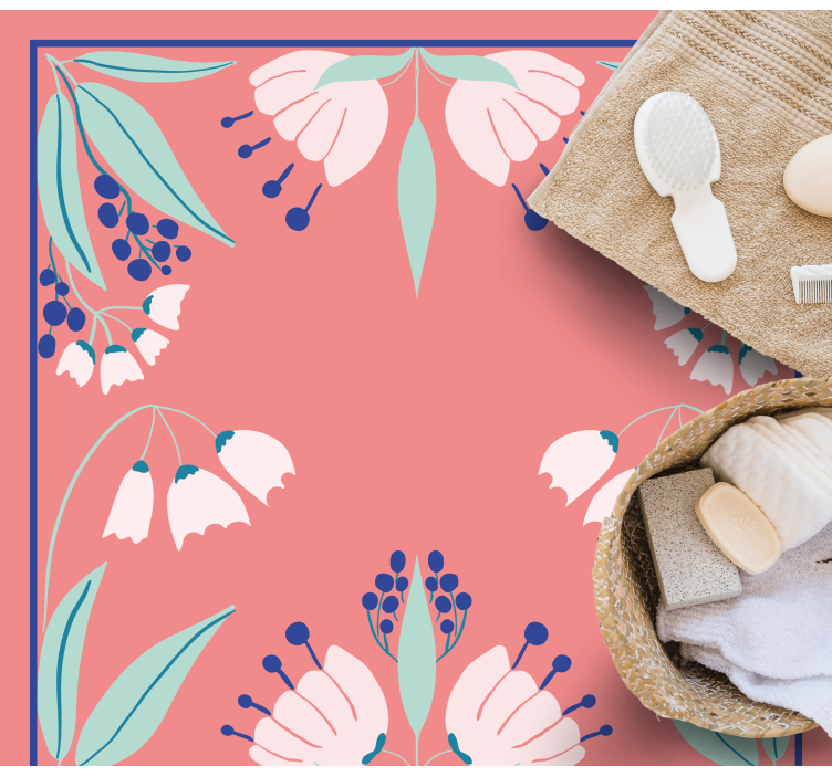 vinylový koberec s kvetmi paleta vzorov - Tenstickers